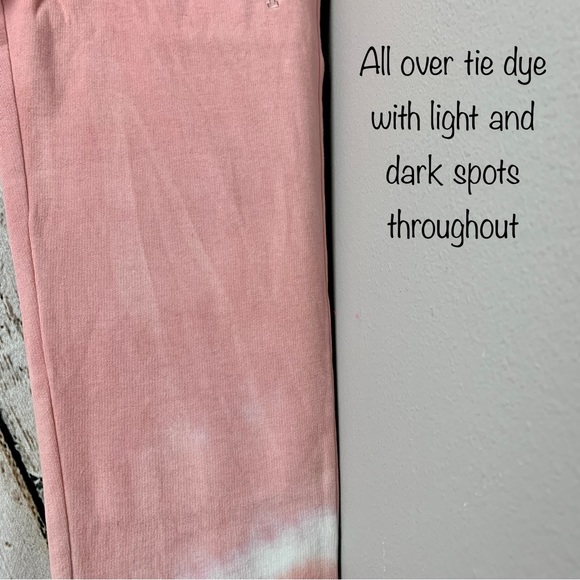 NWT XS PINK Victoria’s Secret High Waist Campus Joggers Tie Dye Sweatpants VS - Picture 6 of 13